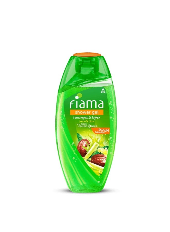Fiama Body Wash Shower Gel Lemongrass & Jojoba, 250ml, Body Wash for Women and Men with Skin Conditioners for Smooth Skin & Gentle Exfoliation, Suitable for All Skin Types - Image 1